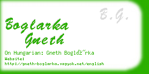 boglarka gneth business card